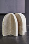 Tibor Travertine Set of 2 Arched Bookends