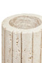 Tibor Travertine Ribbed Vase