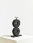 Fidel Large Charred Black Mango Wood Log Candle Holder
