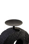 Fidel Large Charred Black Mango Wood Log Candle Holder