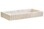 Savio Rectangular White Fluted Marble Tray