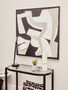 Helsa Black And White Marble Two Way Candle Holder