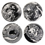 Helsa Set of Four Black And White Marble Coasters
