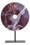 Salmo Medium Red Marble Round Dia 25cm Disc Sculpture