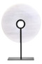 Zoro Medium Round Dia 25cm Grey Marble Disc Sculpture