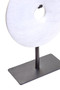 Zoro Extra Small Round Dia 15cm White Marble Disc Sculpture