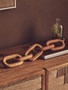 Cato Brown Wood 5 Link Chain Decor