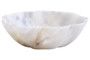 Zoro Small White Marble Scalloped Bowl