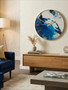 Celina 45cm Dia Blue Abstract Wall Clock