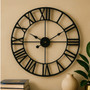 Genova 60cm Dia Black Metal Wall Clock