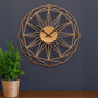 Genova 40cm Dia Small Gold Metal Wall Clock