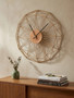 Genova 40cm Dia Small Gold Metal Wall Clock