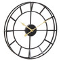 Kent Small Black Frame and Gold Detail Wall Clock