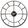 Kent Small Black Frame and Gold Detail Wall Clock