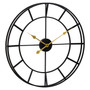 Kent Large Black Frame and Gold Detail Wall Clock