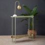 Sabia Green And Gold Iron Console Table