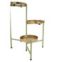Sabria Green and Gold Three Teir Plant Stand