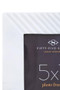 Oxana Large Ribbed White Marble 5In X 7In Photo Frame