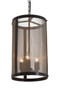 Hampstead Black Finish Small Pendant Light With Hints of Gold