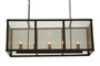 Hampstead Black Finish Wide Pendant Light With Hints of Gold
