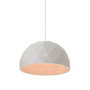 Mateo Medium White Dome Pendant Light