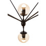 Abira 21 Bulb Matte Black Pendant Lamp