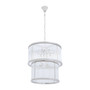 Salasco 2 Tier Nickel Finish Glass Chandelier