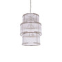 Salasco 3 Tier Nickel Finish Glass Chandelier