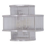 Salasco 3 Tier Nickel Finish Glass Wall Light Salasco 3 Tier Nickel Finish Glass Wall Light