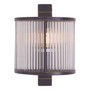 Salasco Glass Wall Light with Black Finish