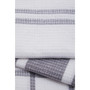 Doro Set of Three Waffle Grey and White Tea Towels