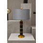 Marmo Grey Fabric Shade Table Lamp
