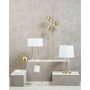 Newton White Marble Base Desk Lamp
