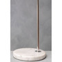 Karter Chrome Finish Table Lamp with White Base