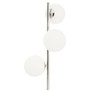 Karter Chrome Finish and White Glass Floor Lamp