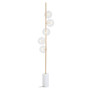 Abira Five Bulb White Marble Floor Lamp