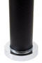 Hanah Black Snake Leather Effect Table Lamp with Chrome Base