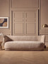 Murdoch Brushed Brass Floor Lamp with Black Marble Base