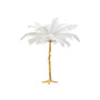 Zendaya White Ostrich Feather Table Lamp