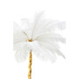 Zendaya White Ostrich Feather Table Lamp