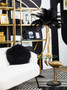 Zendaya Black Ostrich Feather Table Lamp