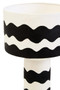 Carta Black And White Curved Stripe Papier Mache Table Lamp