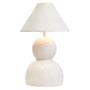 Carta White Papier Mache Table Lamp