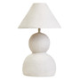 Carta White Papier Mache Table Lamp