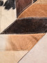 Bosie Safira Large Brown Hair on Leather Chevron Patchwork Rug
