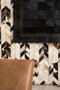 Bosie Safira Large Hair on Leather Chevron Patchwork Rug