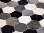 Bosie Safira Large Hair on Leather Hexagon Patchwork Rug