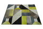Bosie Safira Large Abstract Hair on Leather Patchwork Rug