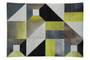 Bosie Safira Large Abstract Hair on Leather Patchwork Rug