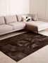 Bosie Safira Large Deco Black And Grey Hair on Leather Rug